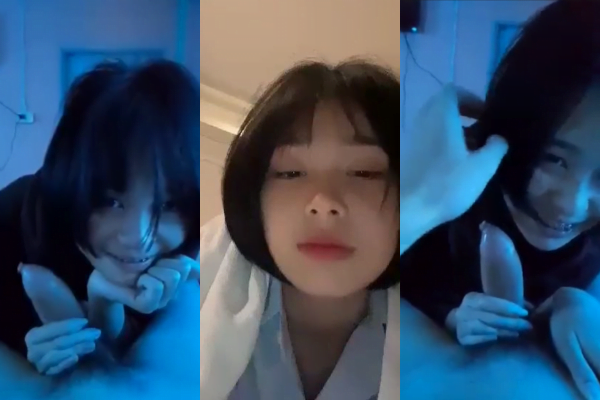 หลุดนักเรียนสาวสวยน่ารักหัดอมควยให้แฟนหนุ่ม