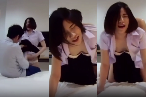 หลุดห้องเชือดนักศึกษาสาวเย็ดคาชุดนักศึกษาสาวสวยผมสั้นเย็ดคาชุด