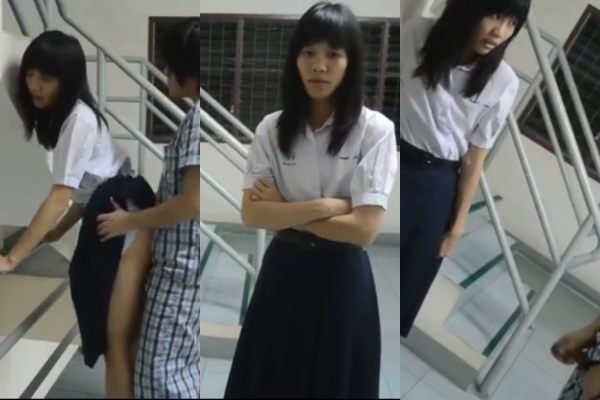 คลิปหลุดนักเรียนเย็ดคาชุดน้ำแตกใส่ชุดนอกหอพัก