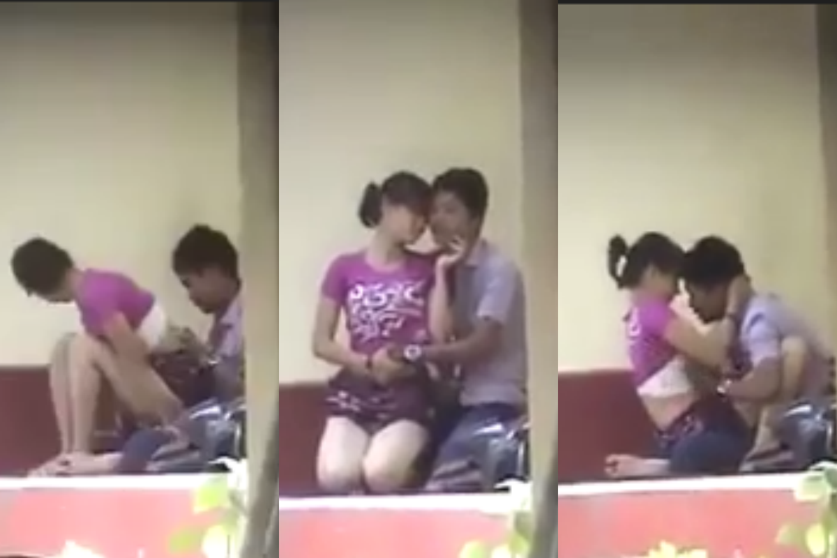 หลุดนักเรียนหลุดม.ต้นแอบมาเย็ดกันหลังโรงเรียน