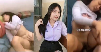 คลิปหลุดนักเรียนสาวสวยขาวสวยน่ารักหุ่นเด็ดจับเย็ดไม่ทันถอดชุด