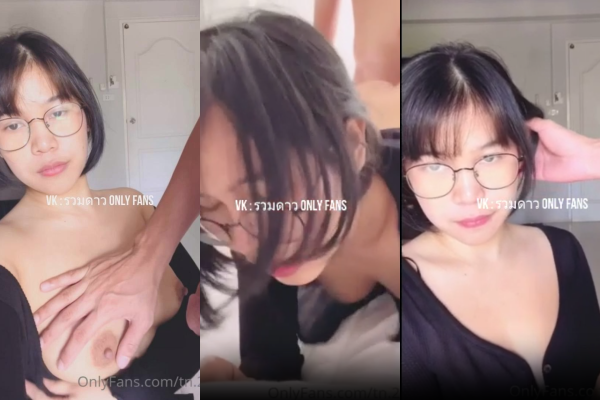 สาวแว่นกระแทกคาหีหลุดนักเรียนนักศึกษาสาวแว่นดาวทวิตเตอร์