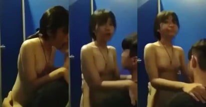 คลิปหลุดนักเรียนสาวแอบขย่มควยคาห้องน้ำ