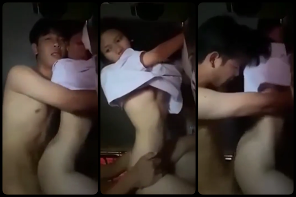 คลิปหลุดนักเรียน โดนเย็ดคาชุดหลังเลิกเรียน ตอกกันสดๆเย็ดมันส์